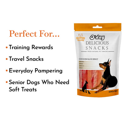 O'Dog Chicken Slice Jerky- 420g