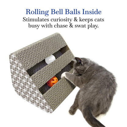 Pets Empire Cat Scratching Pad Toy with Inside Bell Balls