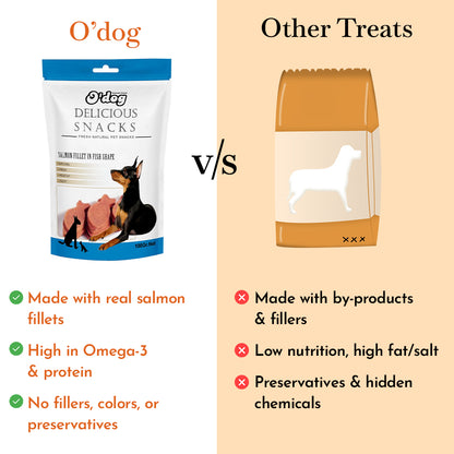 O'Dog Salmon Fillet in Fish shape - 100g