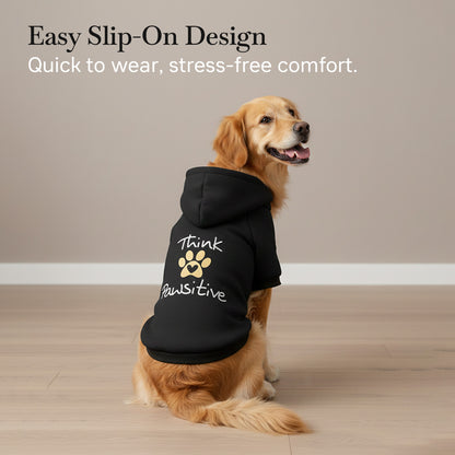 Pets Empire Think Pawsitive Hoodie For Dogs - Black