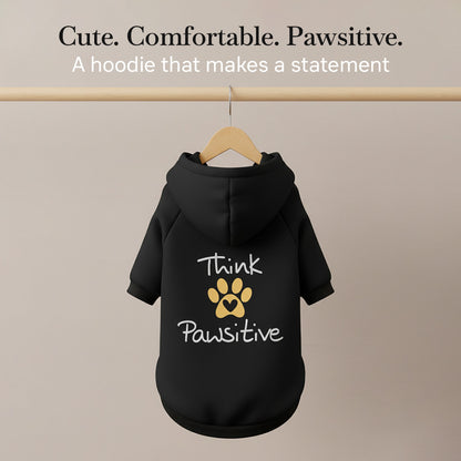 Pets Empire Think Pawsitive Hoodie For Dogs - Black