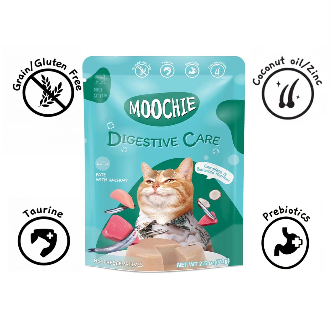 Moochie Cat Wet Food Digestive Care (85g)