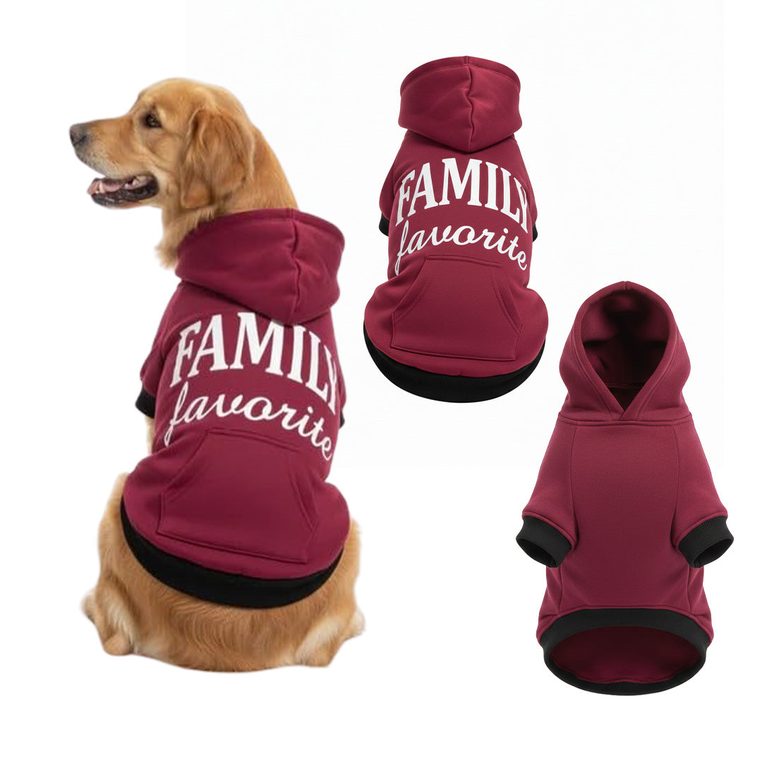 Pets Empire Family Favorite Hoodie For Dogs -  Mahroon
