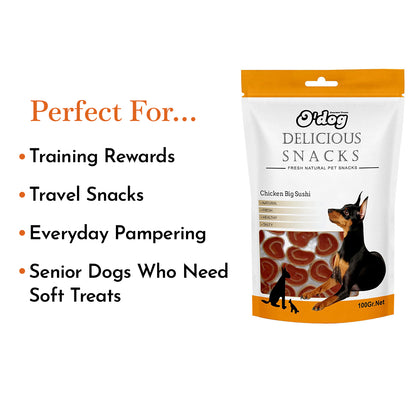 O'Dog Chicken Big Sushi Dog Treats -100g