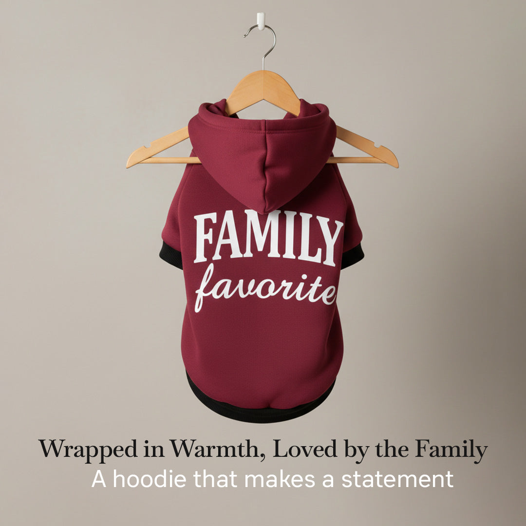Pets Empire Family Favorite Hoodie For Dogs -  Mahroon