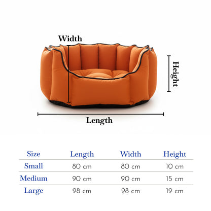 Pets Empire Cozy Tangerine Orange Bed for Dogs & Puppies