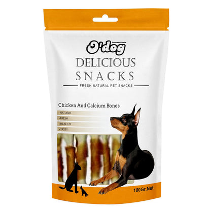 O'Dog Chicken and White Calcium Bone Treats for Dog (100 gm)