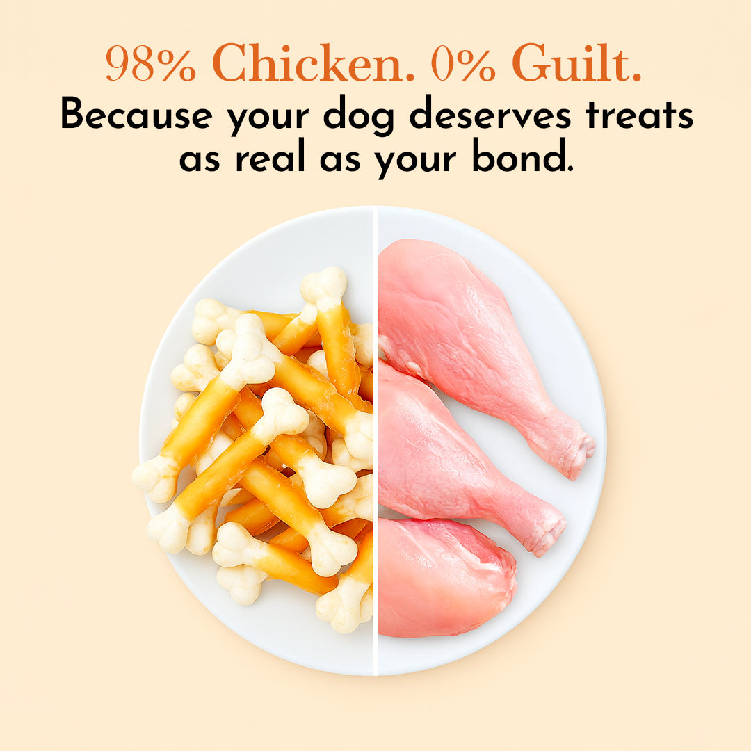 O'Dog Chicken and White Calcium Bone Treats for Dog (100 gm)