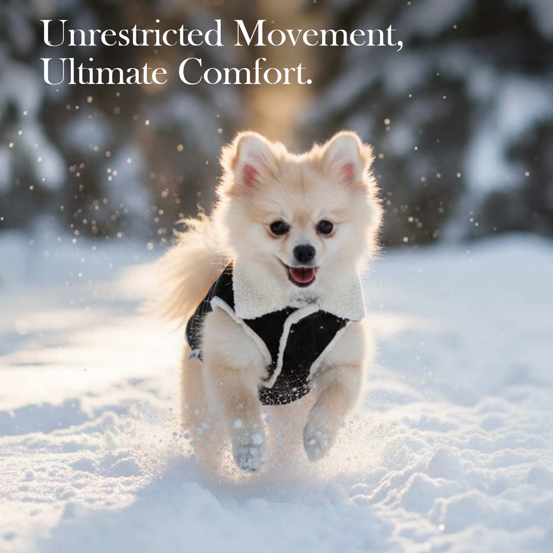 Pets Empire Winter Fleece Jacket for Dogs- Black