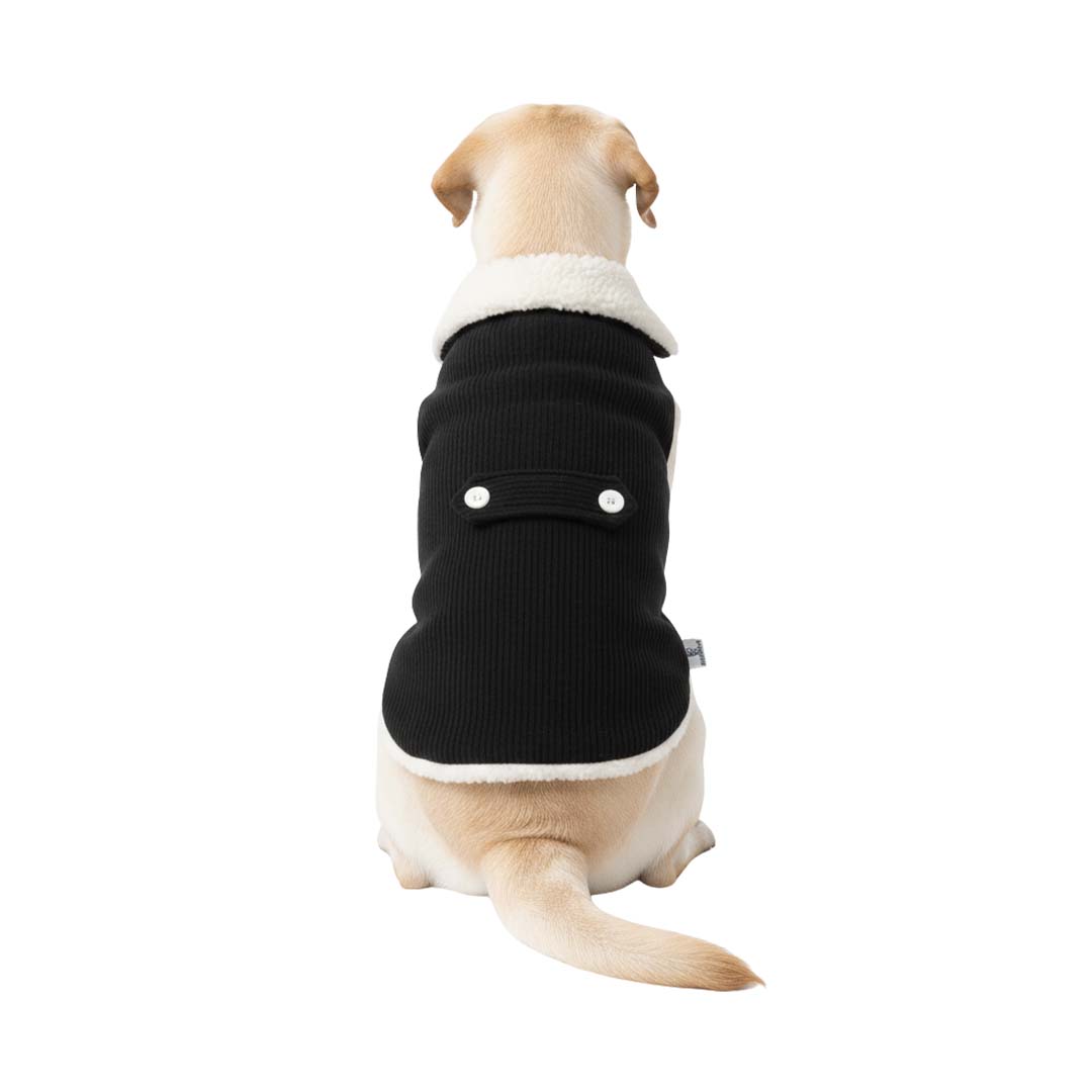 Pets Empire Winter Fleece Jacket for Dogs- Black
