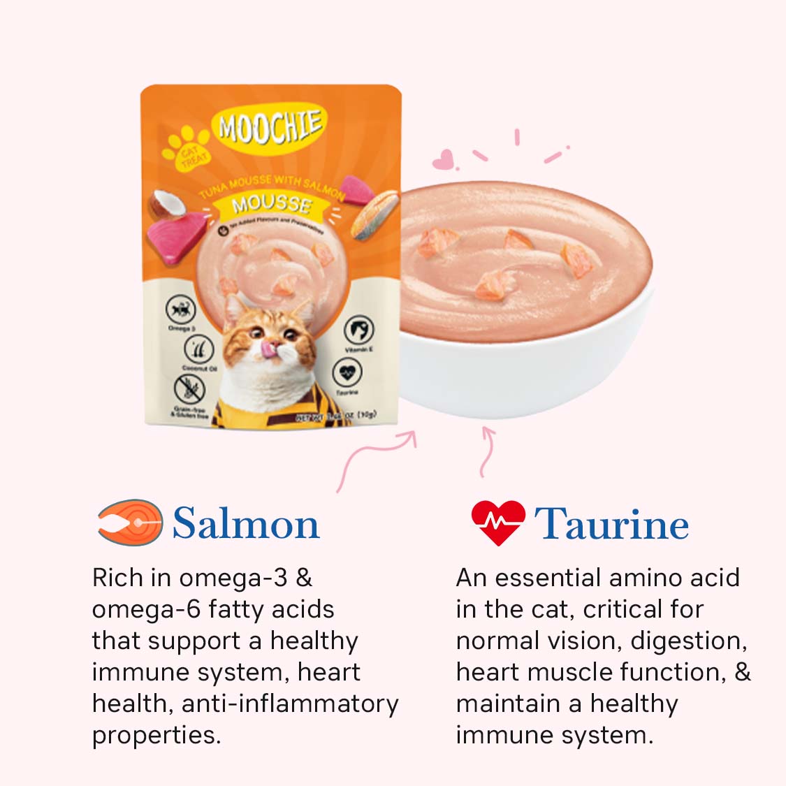 Moochie Wet Food Gravy for Cats - Mousse with Salmon (85g)