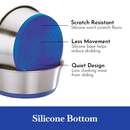 Pets Empire Classic Stainless Steel Dog Bowl (Pack of 2)