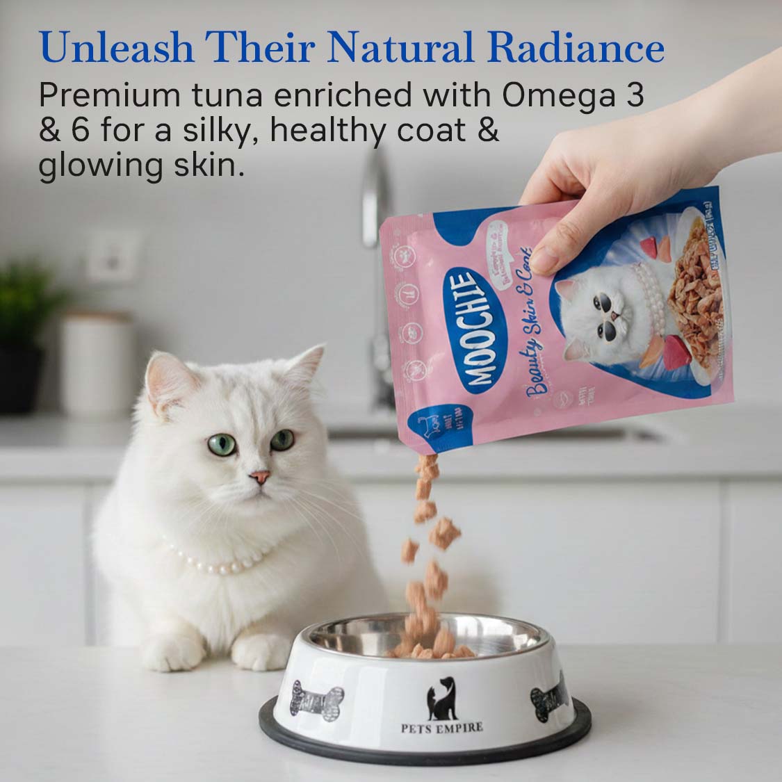 Moochie Beauty Skin Tuna Gravy Wet Cat Food – 85g Pouch