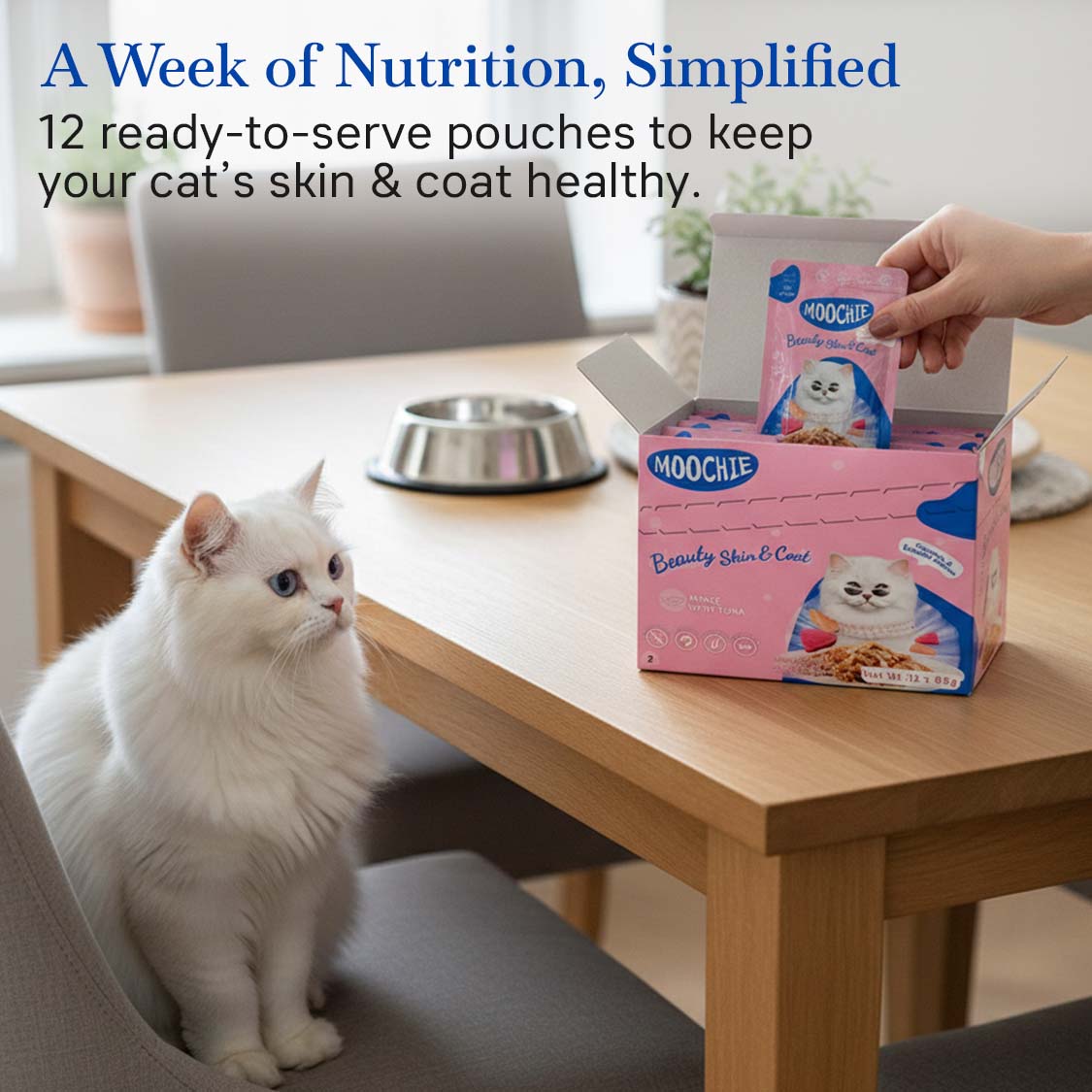Moochie Beauty Skin Tuna Gravy Wet Cat Food – 85g Pouch