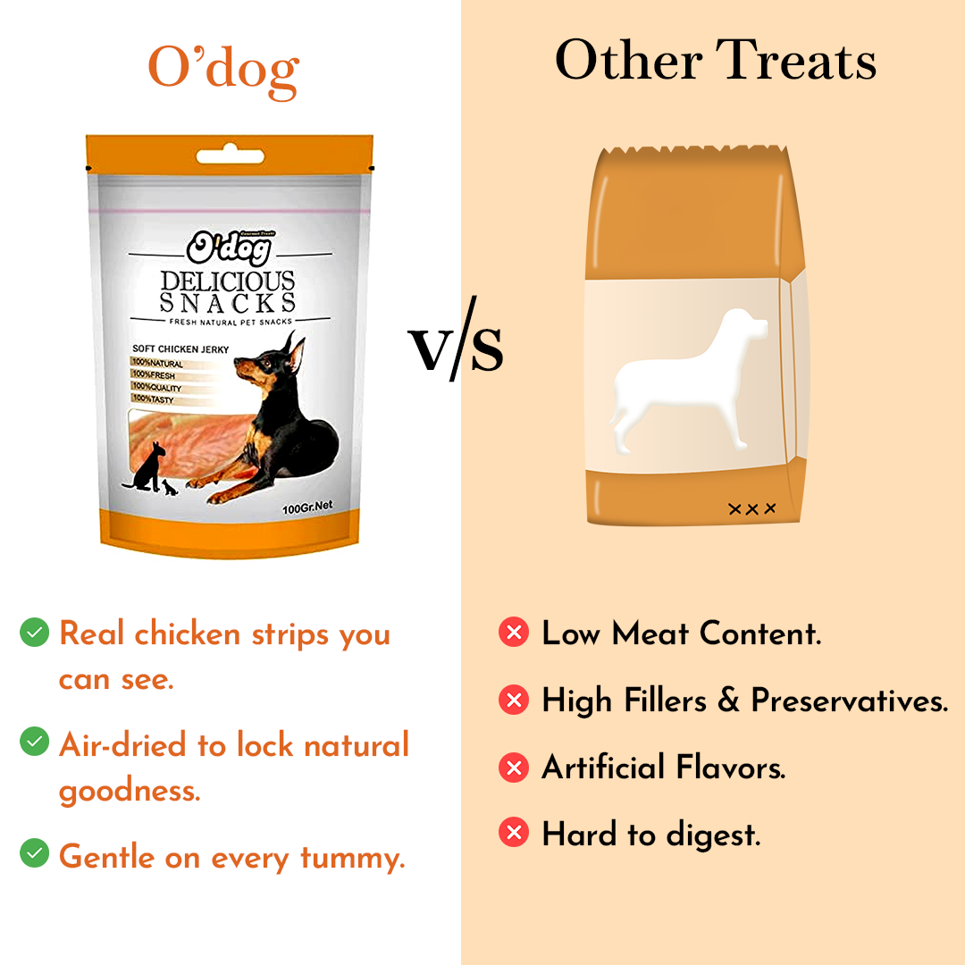 O'Dog Soft Chicken Jerky- 420g