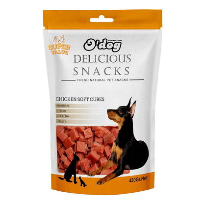 O'Dog Chicken Soft Cubes, Healthy Dog Treats (420g)