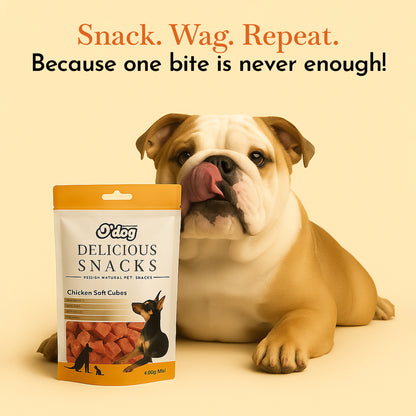 O'Dog Chicken Soft Cubes, Healthy Dog Treats (420g)