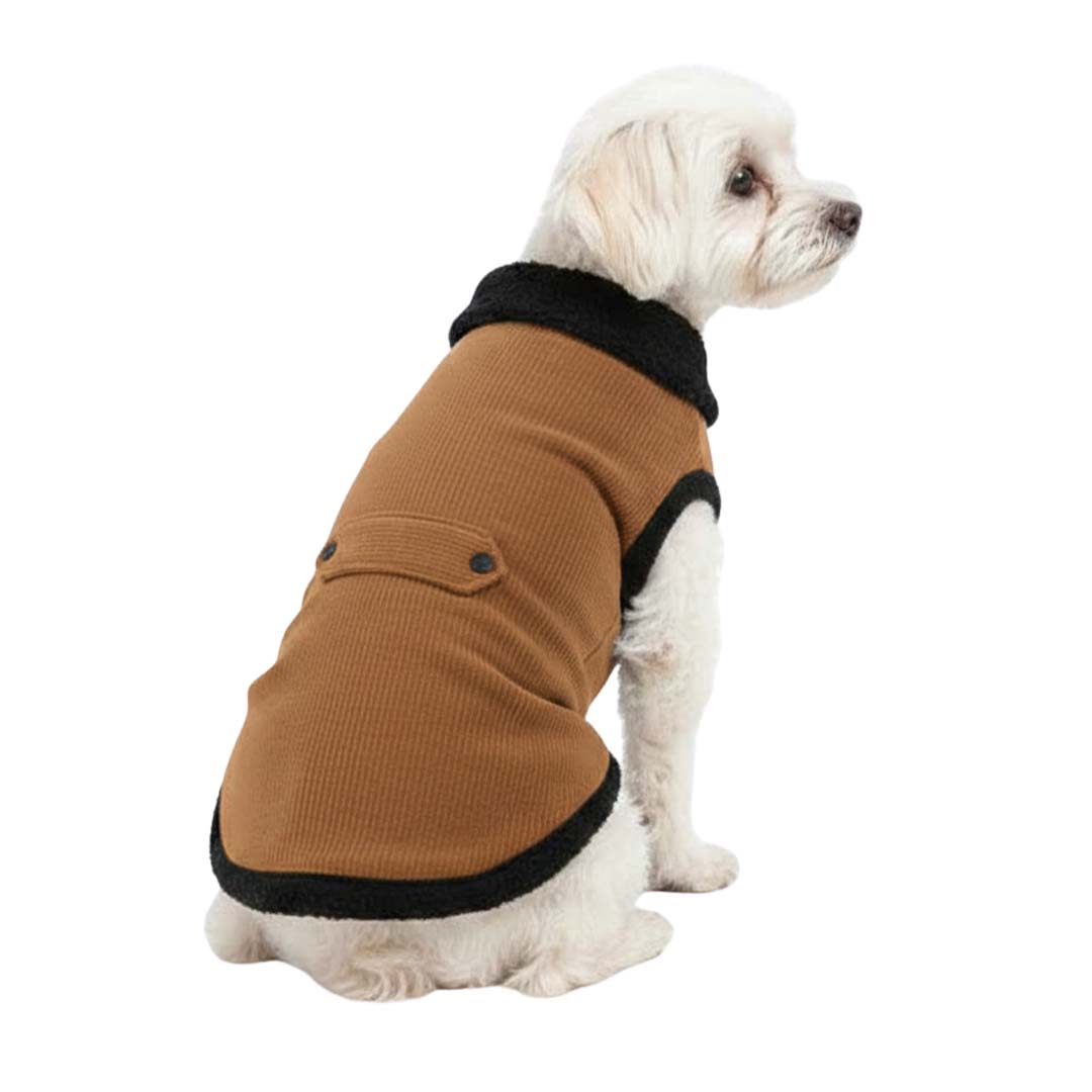 Pets Empire Winter Fleece Jacket for Dogs- Brown