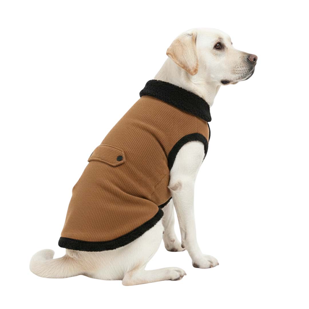 Pets Empire Winter Fleece Jacket for Dogs- Brown