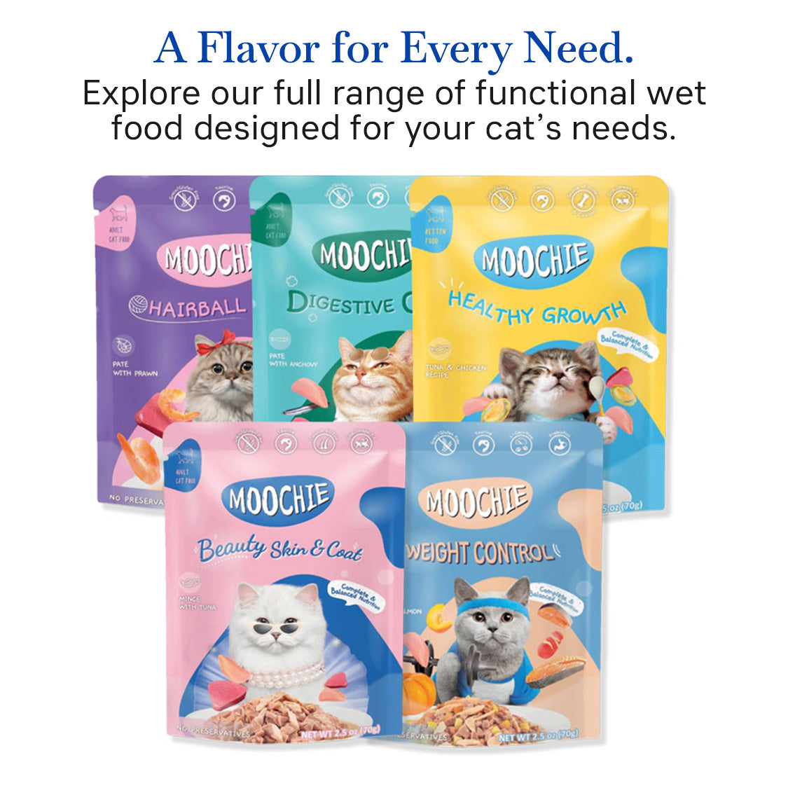 Moochie Beauty Skin Tuna Gravy Wet Cat Food – 85g Pouch