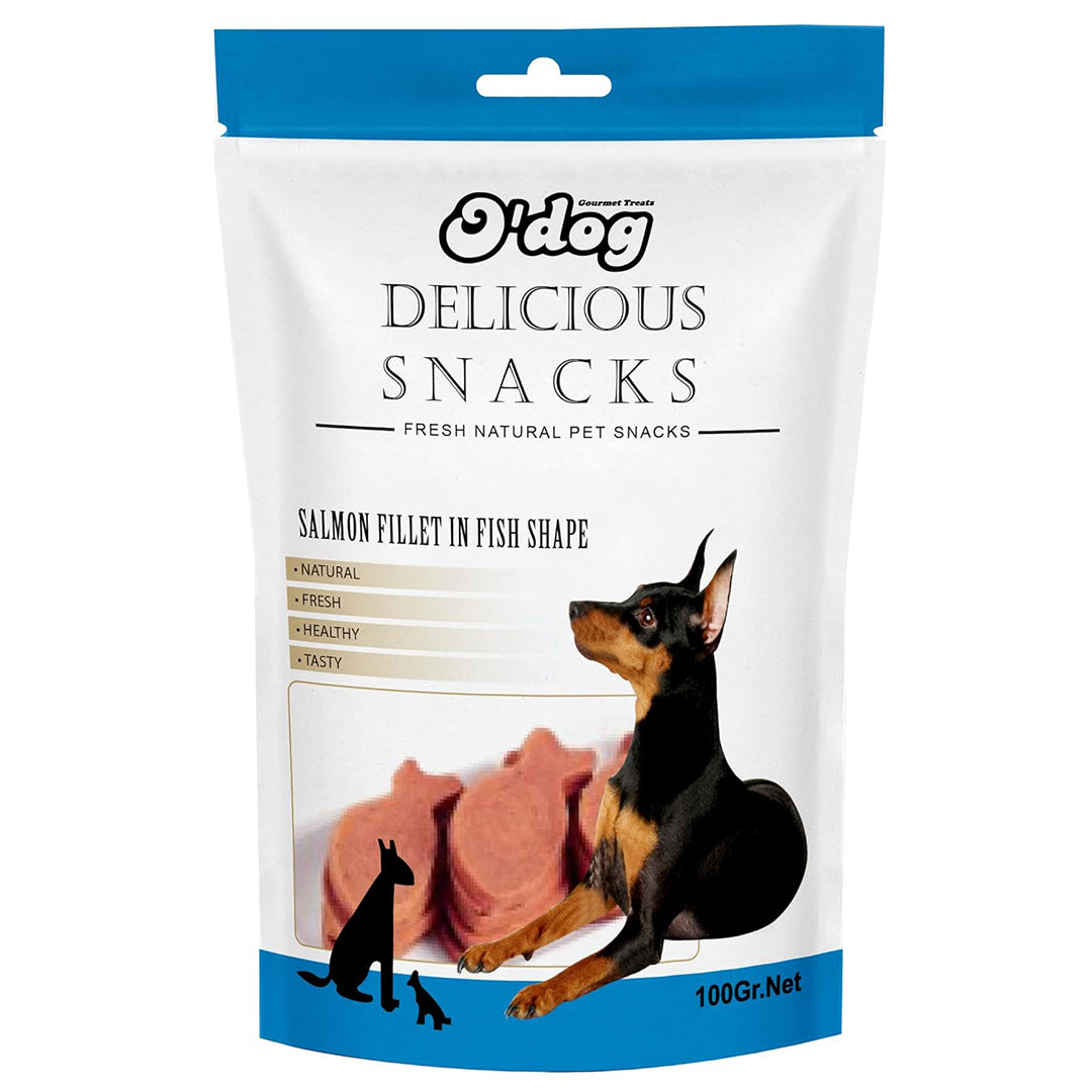 O'Dog Salmon Fillet in Fish shape - 100g
