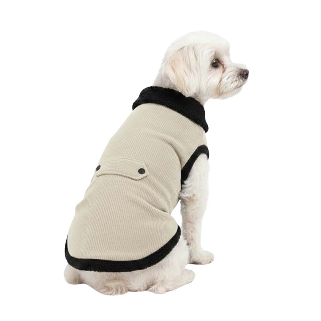 Pets Empire Winter Fleece Jacket for Dogs- Cream
