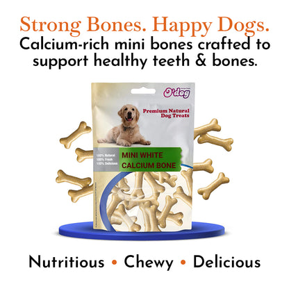 O'Dog Premium Natual Dog Treat Mini White Calcium Bone(100g)
