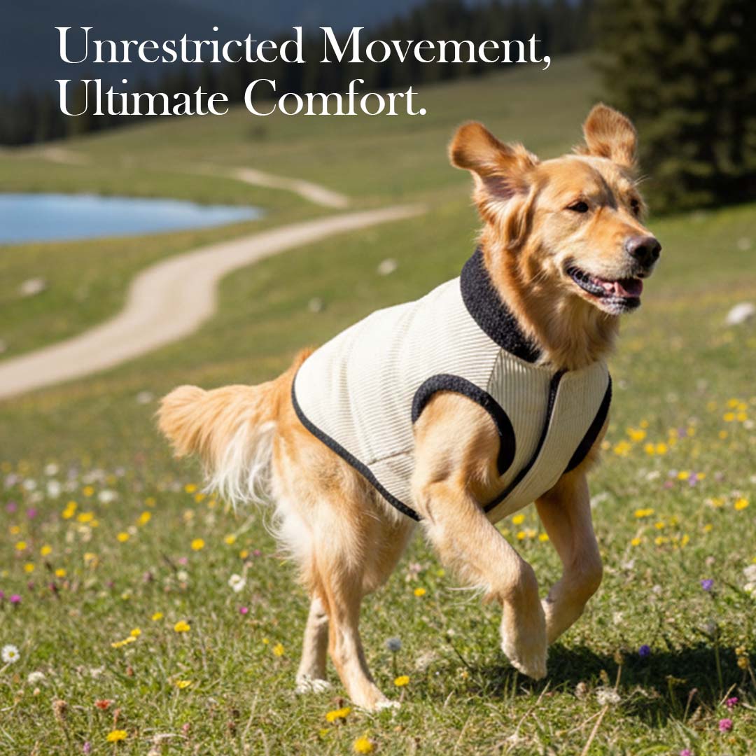 Pets Empire Winter Fleece Jacket for Dogs- Cream