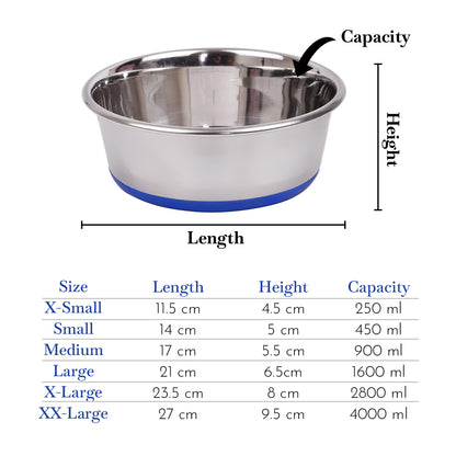 Pets Empire Classic Stainless Steel Dog Bowl (Pack of 2)
