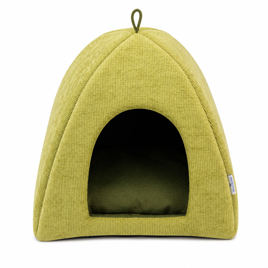 Pets Empire Soft Fabric Comfortable Hut Bed for Cats, Kittens and Puppies- Olive Green