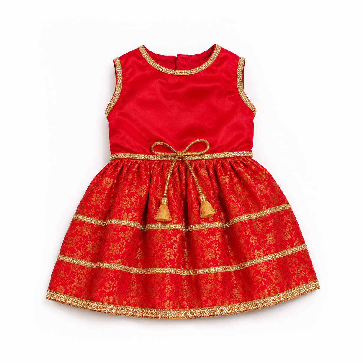 Pets Empire Lehenga Dress for Female  Dogs- Red