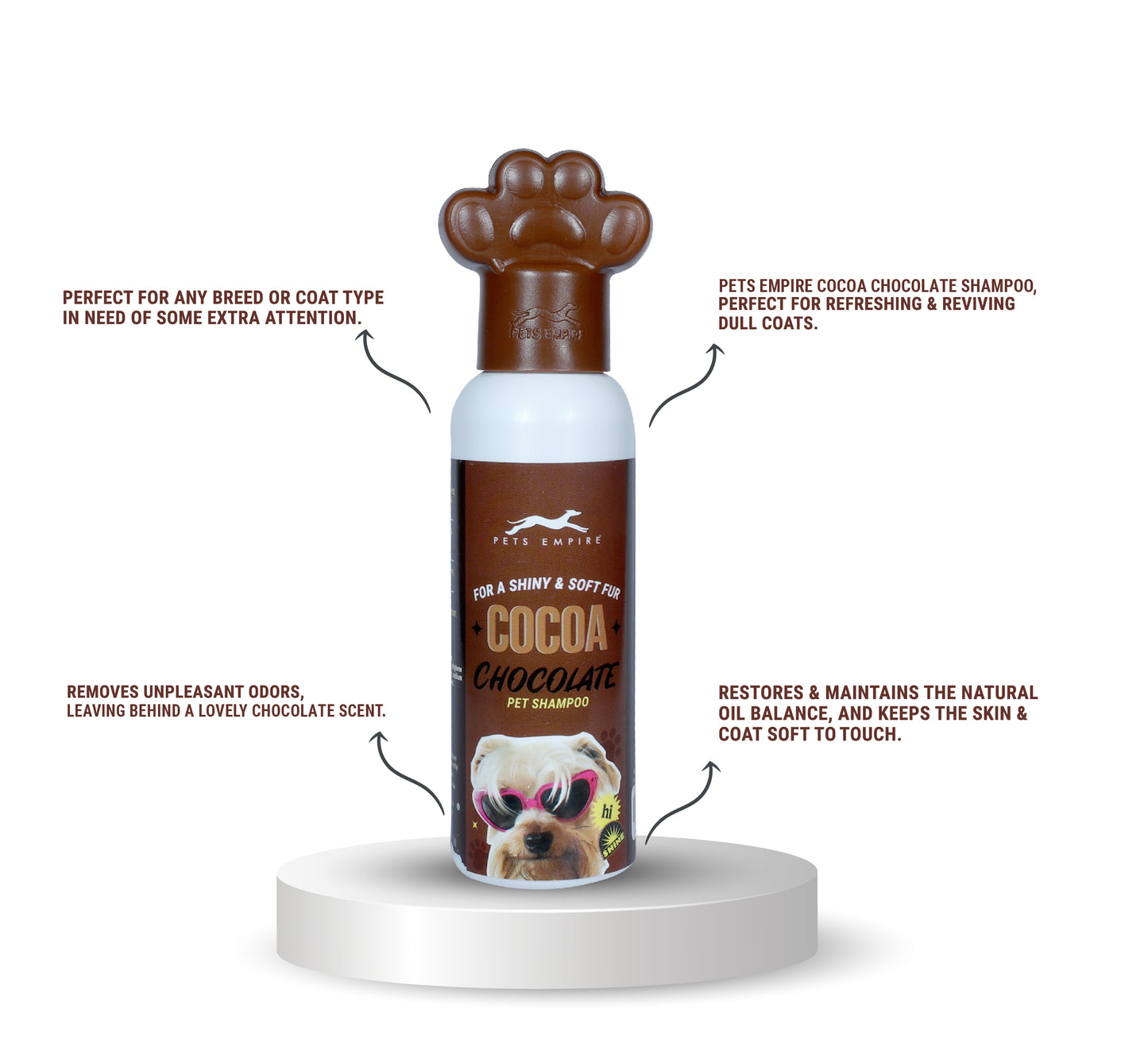 Pets Empire Cocoa Chocolate Shampoo for Dogs - 500ml
