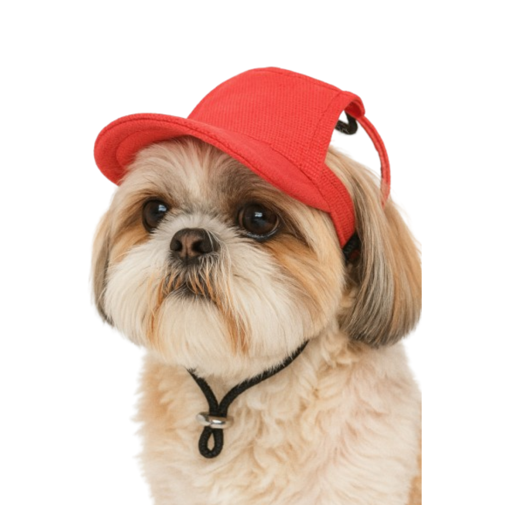 Pets Empire Adjustable Sporty Dog Cap (Red Color)  – Sun Protection & Style