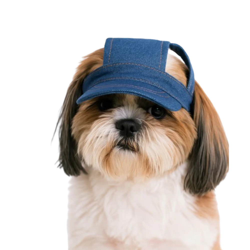 Pets Empire Adjustable Sporty Cap for Dogs (Denim)– Sun Protection & Style