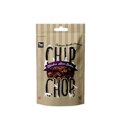CHIP CHOP CHICKEN LIVER CUBES DOG TREATS 70g