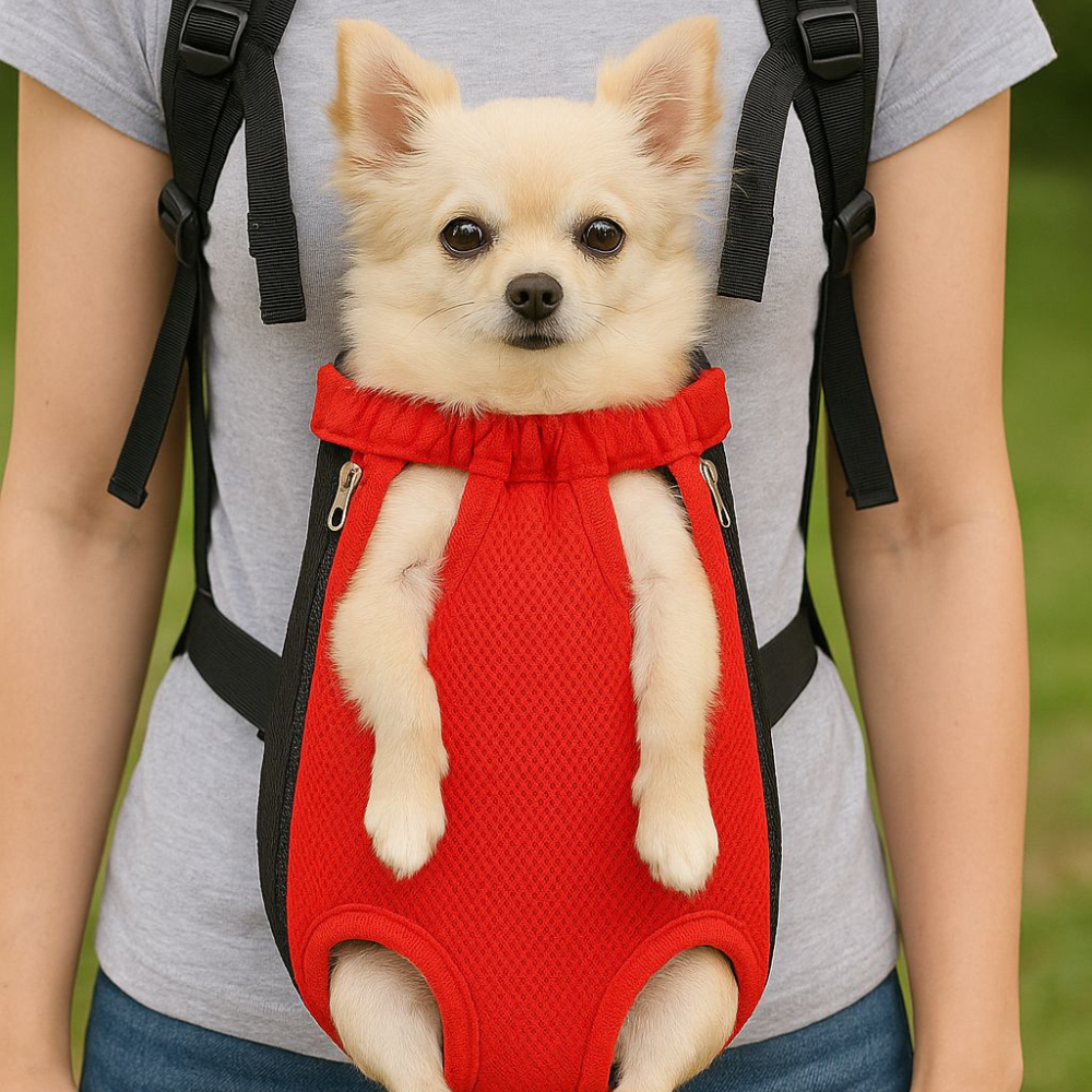 Pets Empire  Carrier Backpack For Puppies & Cats (Red)