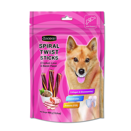SPIRAL TWIST STICKS CHICKEN LIVER & BACON 450g