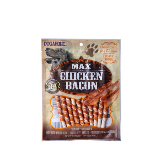 Dogaholic Noodles Chicken Bacon Strips Dog Treat - BBQ - 130g
