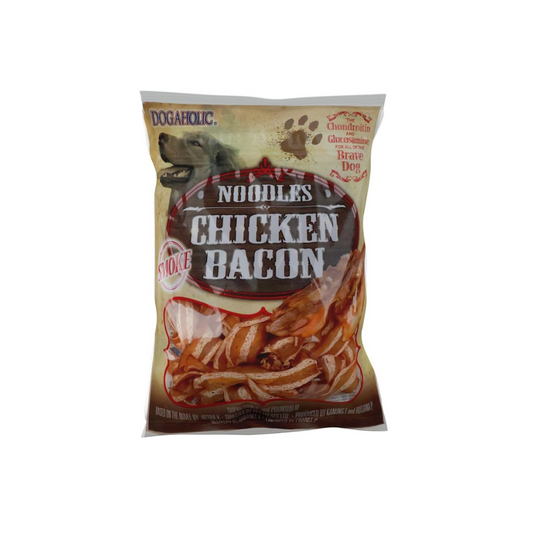 Dogaholic Noodles Chicken Bacon Strips Smoke Flavor Dog Treat - 130g