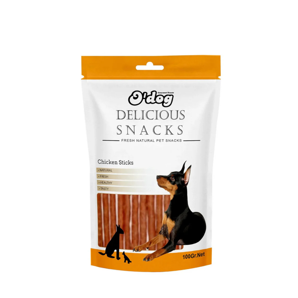O’Dog Delicious Fresh Natural Chicken Sticks Dog Treats (100g)