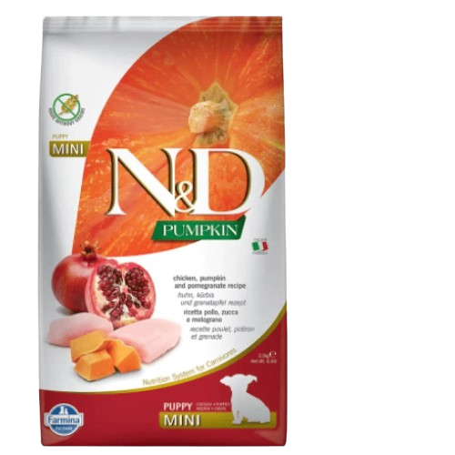 N&D Pumpkin Dog Chicken and Pomegranate Puppy Mini