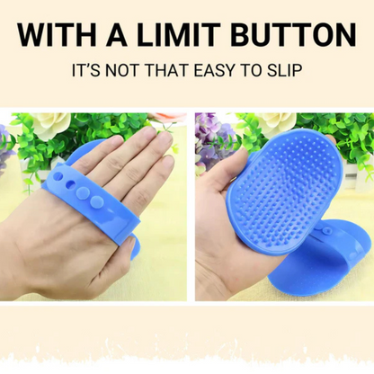 Pets Empire 2-in-1 Flea Comb & Silicone Bath Brush for Dogs & Cats