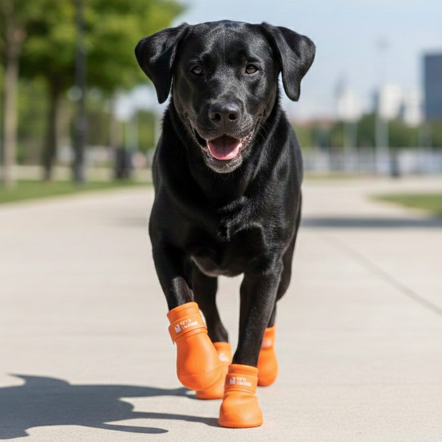 Pets Empire Waterproof Silicone Dog Shoes-Orange