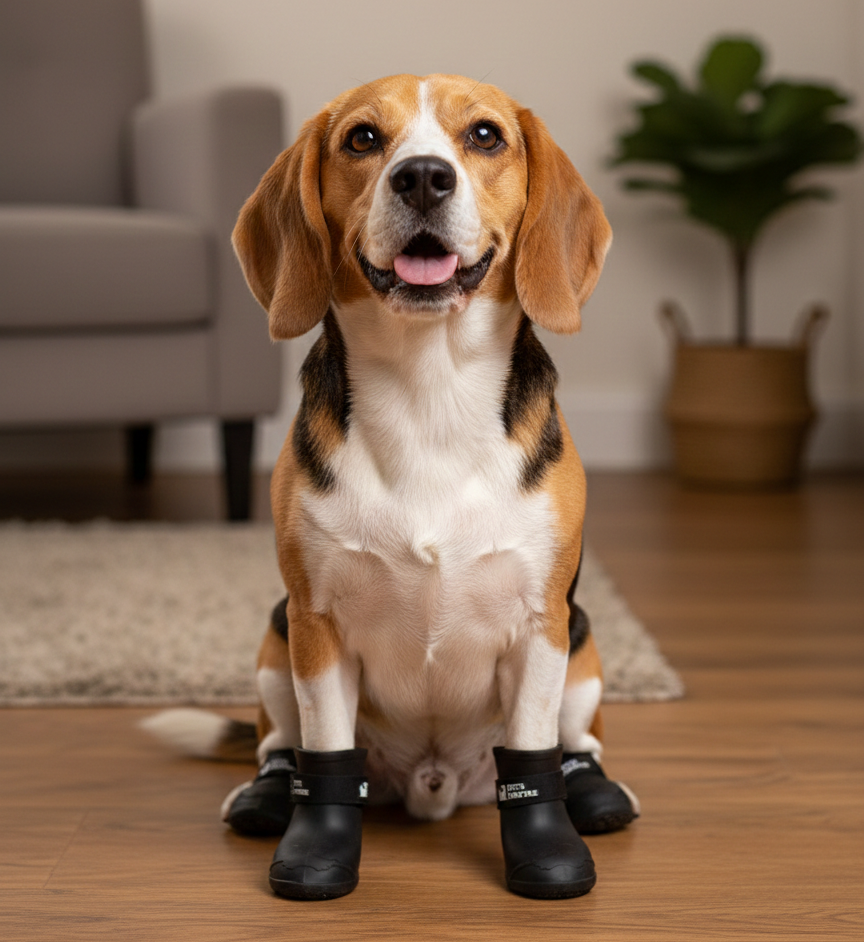 Pets Empire Waterproof Silicone Dog Shoes- Black