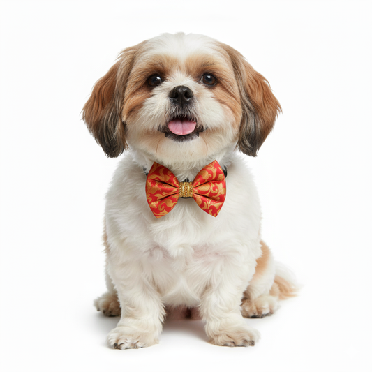Pets Empire Traditional Dog & Cat  Bow for Weddings, Festivals (Red)