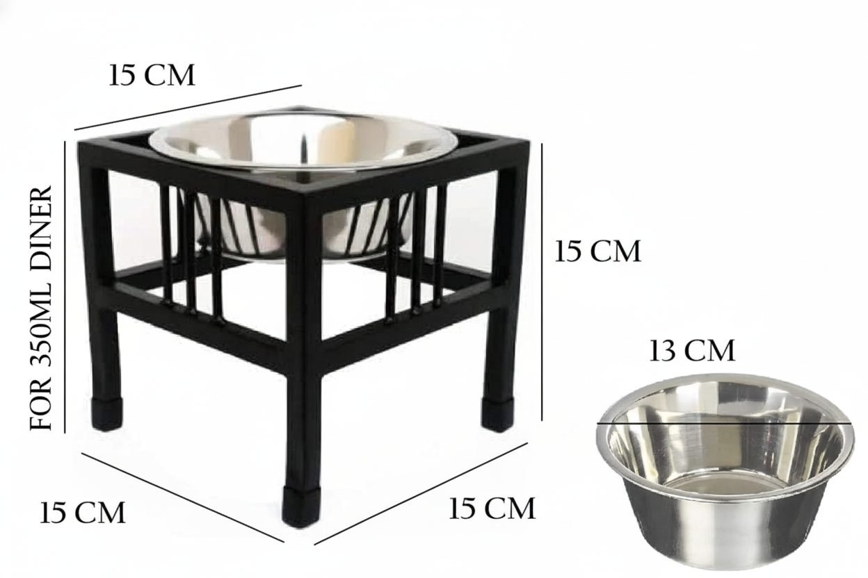 Pets Empire Elevated 1-Bowl Food Feeder Diner for Dogs
