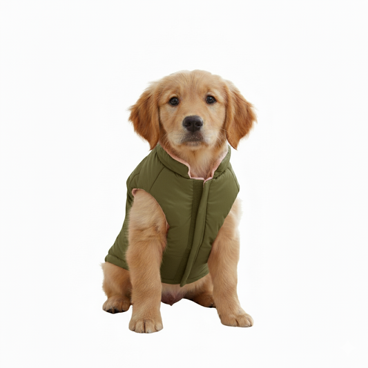 Pets Empire Reversible Winter Jacket for Dogs-Green