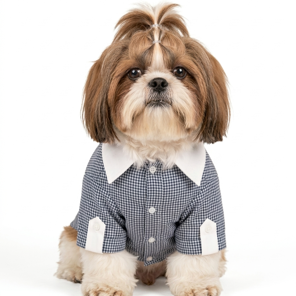 Pets Empire Blue Checkered Dog Shirt