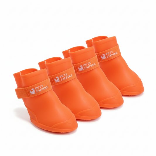 Pets Empire Waterproof Silicone Dog Shoes-Orange