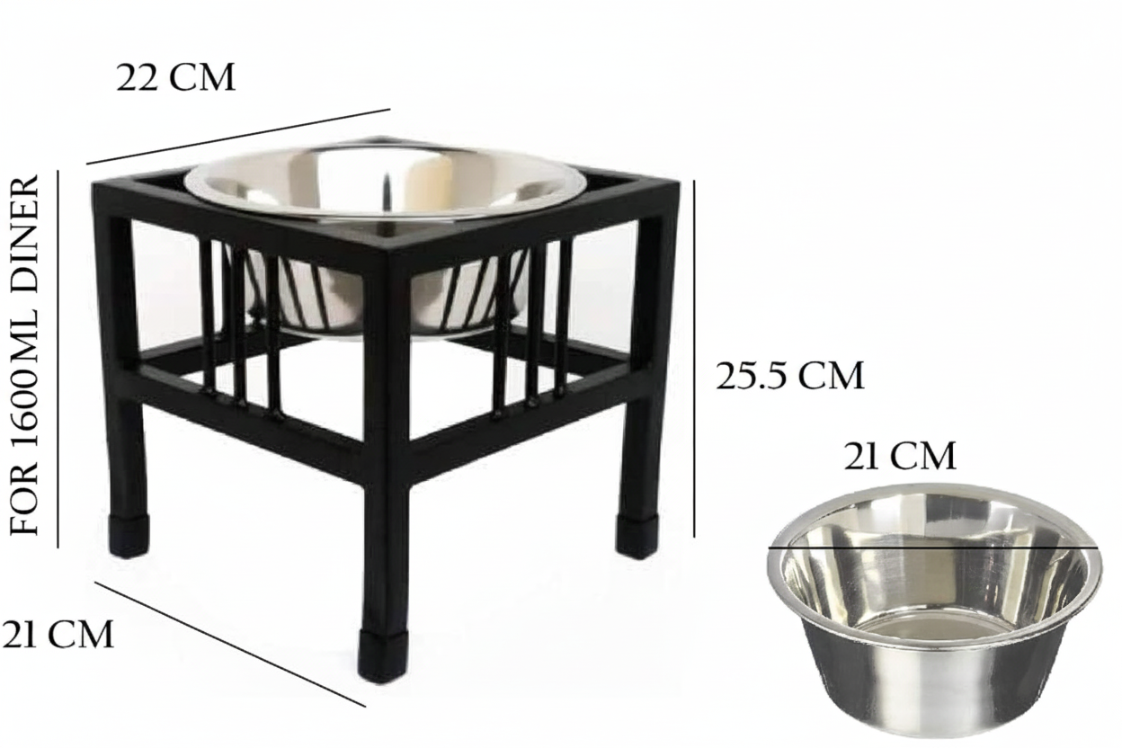 Pets Empire Elevated 1-Bowl Food Feeder Diner for Dogs